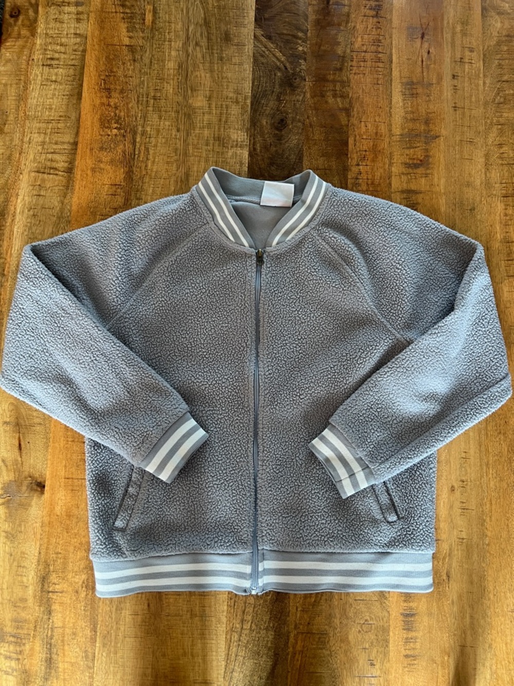 Champion Light Gray Sherpa Bomber Jacket